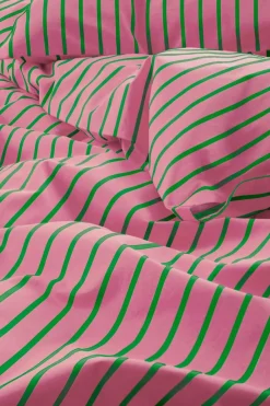 Påslakanset|Jotex SIMA Påslakanset Enkelsäng Ekologisk Rosa/grön