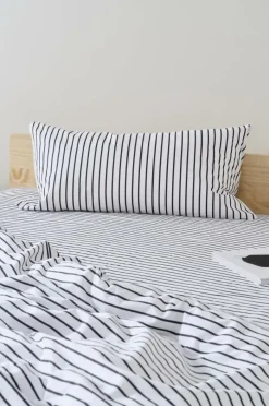 Örngott|Jotex SIMA örngott 90x50 Cm Ekologisk Vit/gråsvart