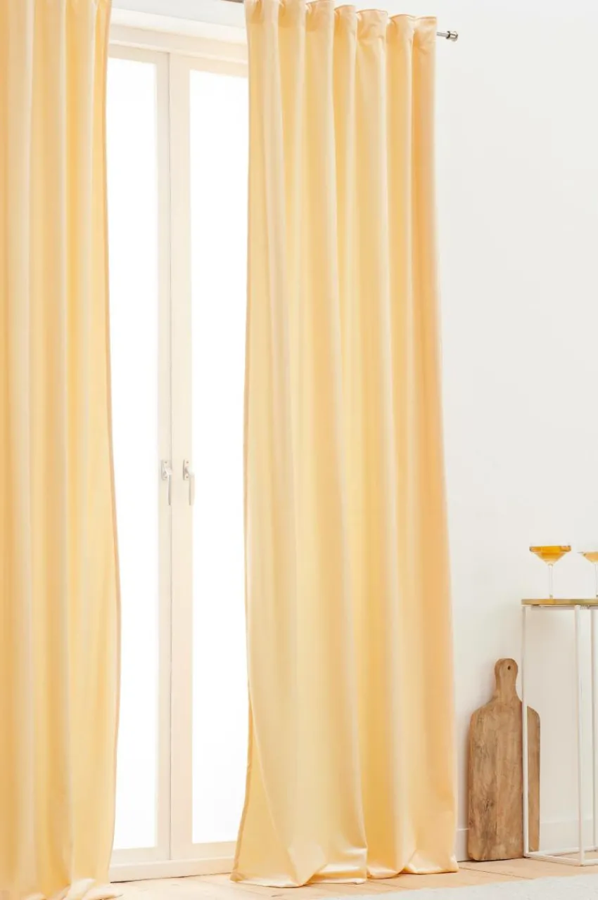 Sammetsgardiner|Multifunktionsgardiner|Jotex SIMONE Multifunktionsgardin 2-pack Ljusgul