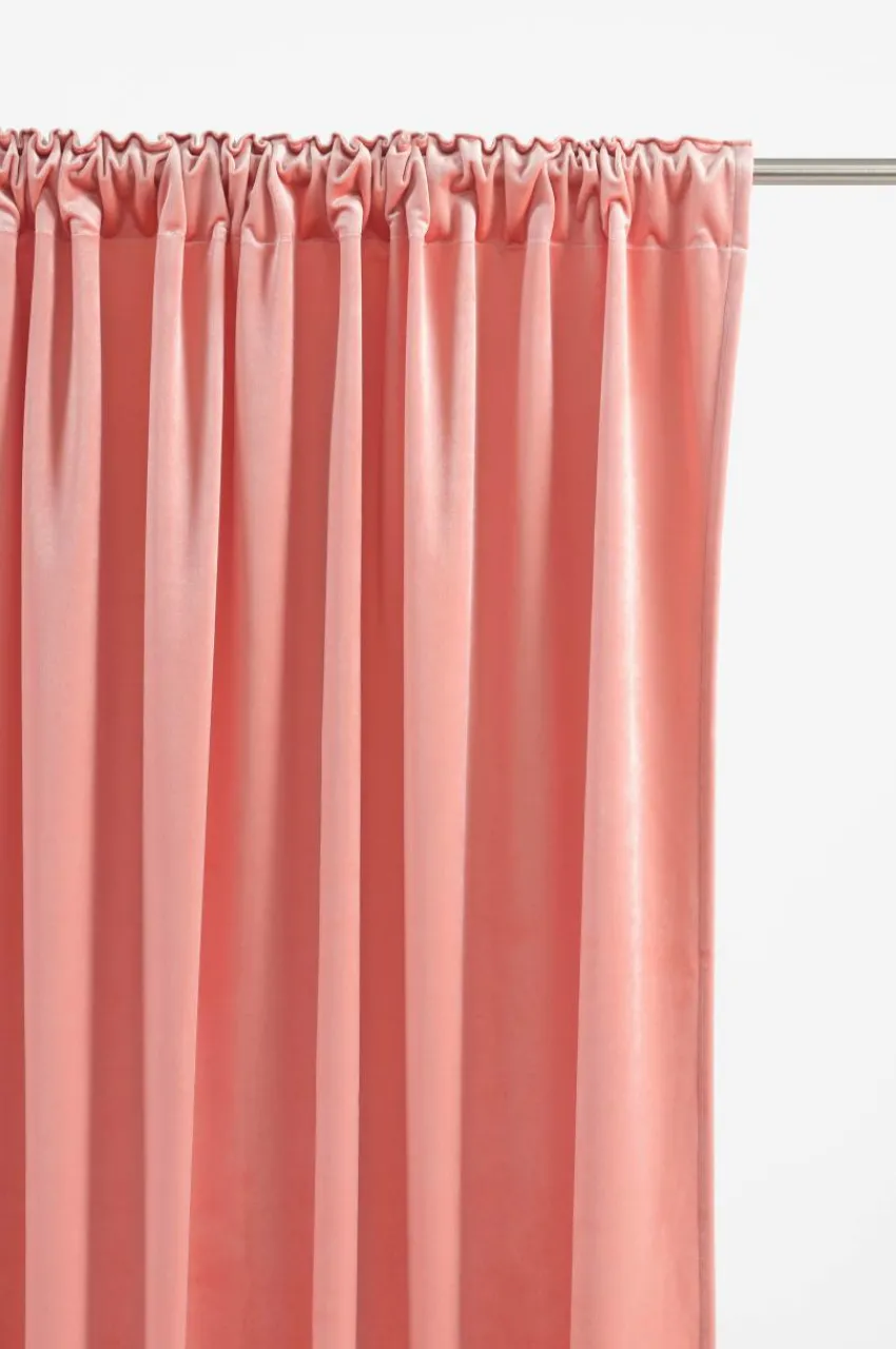 Sammetsgardiner|Multifunktionsgardiner|Jotex SIMONE Multifunktionsgardin 2-pack Terracotta rosa