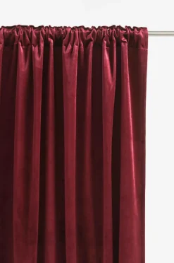 Julgardiner|Sammetsgardiner|Jotex SIMONE Multifunktionsgardin 2-pack Vinröd