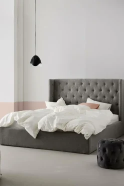 Sängramar|Jotex SKENE LYX Sängram 180 Cm Mörkgrå