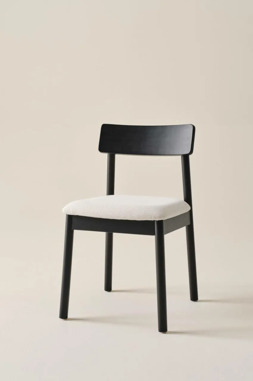Stolar|Jotex SKILLINGE Stol Svart/Naturvit