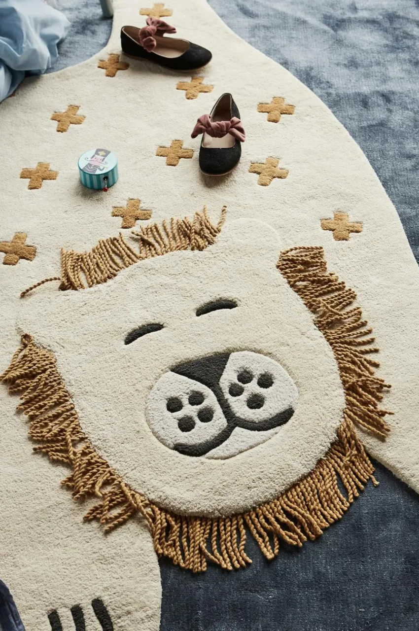 Barnmattor|Barnmattor|Jotex SLEEPING LION Bomullsmatta 90x150 Cm Beige