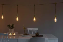 Dekorativ Belysning|Dekorativ Belysning|Jotex Slinga E27 8 LED Utbytbar 350cm Guld