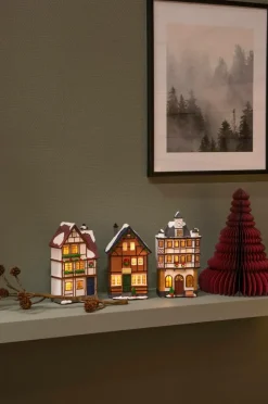 Julbelysning|Jotex Små Hus LED 3 St Set Flerfärgad