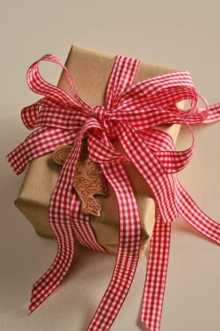 Presentpapper & Snöre|Jotex SMALL CHECK Band Röd