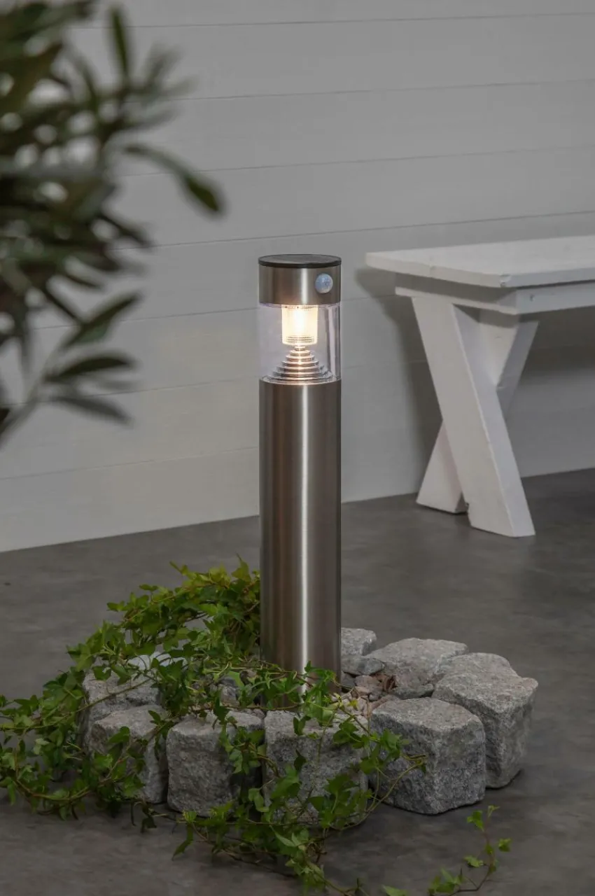 Utebelysning|Utebelysning|Jotex Solcells-Pollare Marbella. Silver