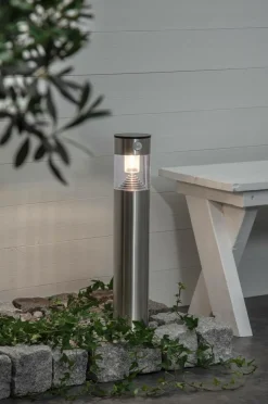 Utebelysning|Utebelysning|Jotex Solcells-Pollare Marbella. Silver