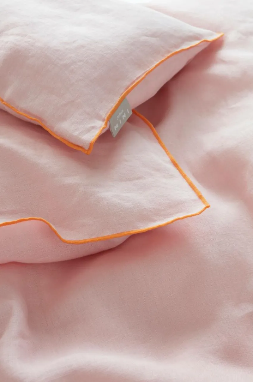 Barnsängkläder|Jotex STICH BABY Påslakanset Vagn/vagga Bubbelgumsrosa