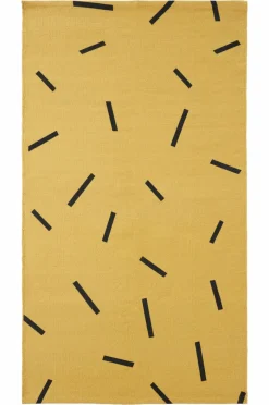 Barnmattor|Barnmattor|Jotex STICK Bomullsmatta 80x150 Cm Gul/svart