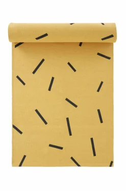 Barnmattor|Barnmattor|Jotex STICK Bomullsmatta 80x150 Cm Gul/svart