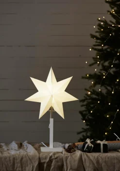Julbelysning|Jotex Stjärna På Fot Karo 55 Cm Vit
