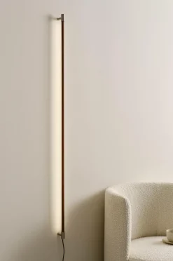 Vägglampor|Jotex STRIMMA LED Vägglampa Ljusbrun/nickelsatin