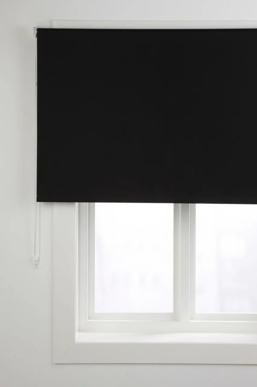 Rullgardiner|Mörkläggningsgardiner|Jotex SUNNY Mörkläggande Rullgardin - Höjd 165 Cm Svart