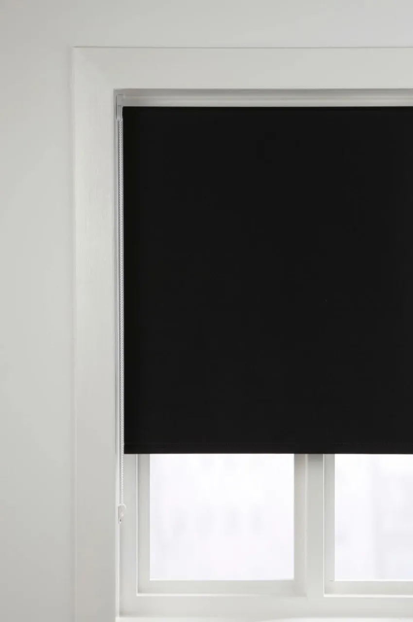 Rullgardiner|Mörkläggningsgardiner|Jotex SUNNY Mörkläggande Rullgardin - Höjd 165 Cm Svart