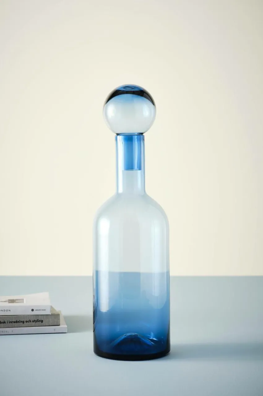 Vaser|Prydnadssaker|Jotex THOR Glasvas - Höjd 55,5 Cm Blågrå