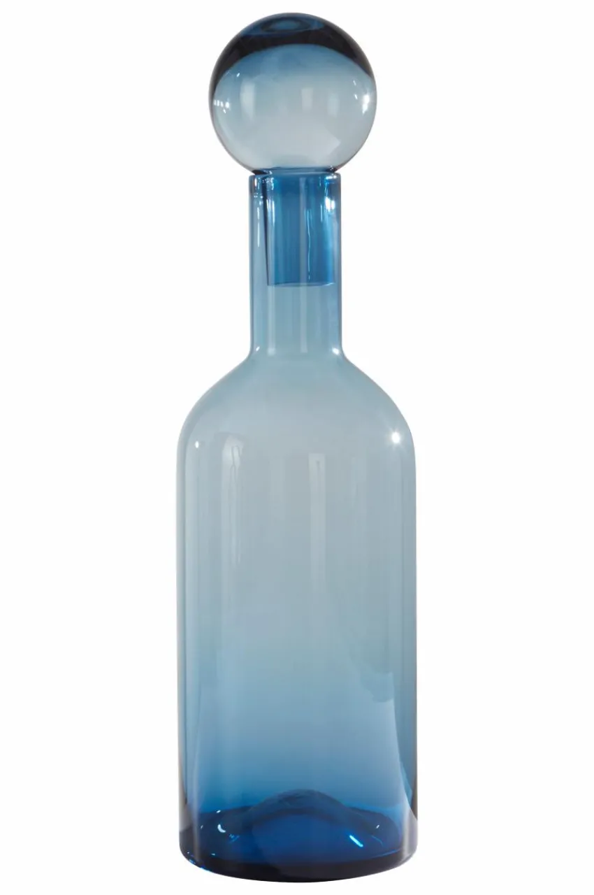 Vaser|Prydnadssaker|Jotex THOR Glasvas - Höjd 55,5 Cm Blågrå