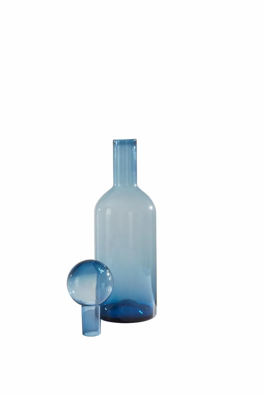 Vaser|Prydnadssaker|Jotex THOR Glasvas - Höjd 55,5 Cm Blågrå