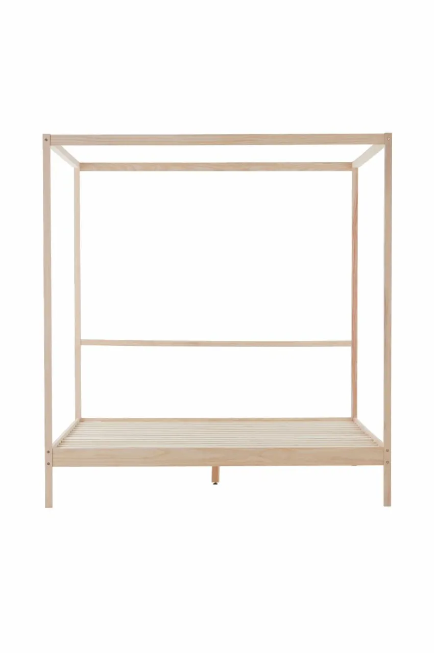 Sängramar|Jotex TIVEDEN Sängram Med Himmelsäng 160 Cm Natur