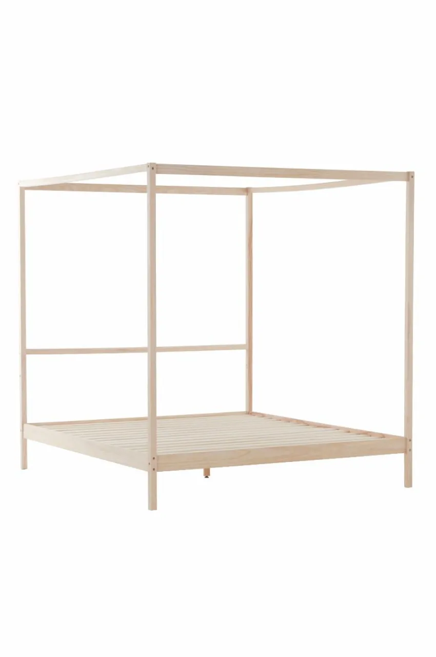 Sängramar|Jotex TIVEDEN Sängram Med Himmelsäng 180 Cm Natur