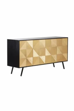 Förvaring|Jotex TORCY Sideboard 45x160 Cm Svart/mässing