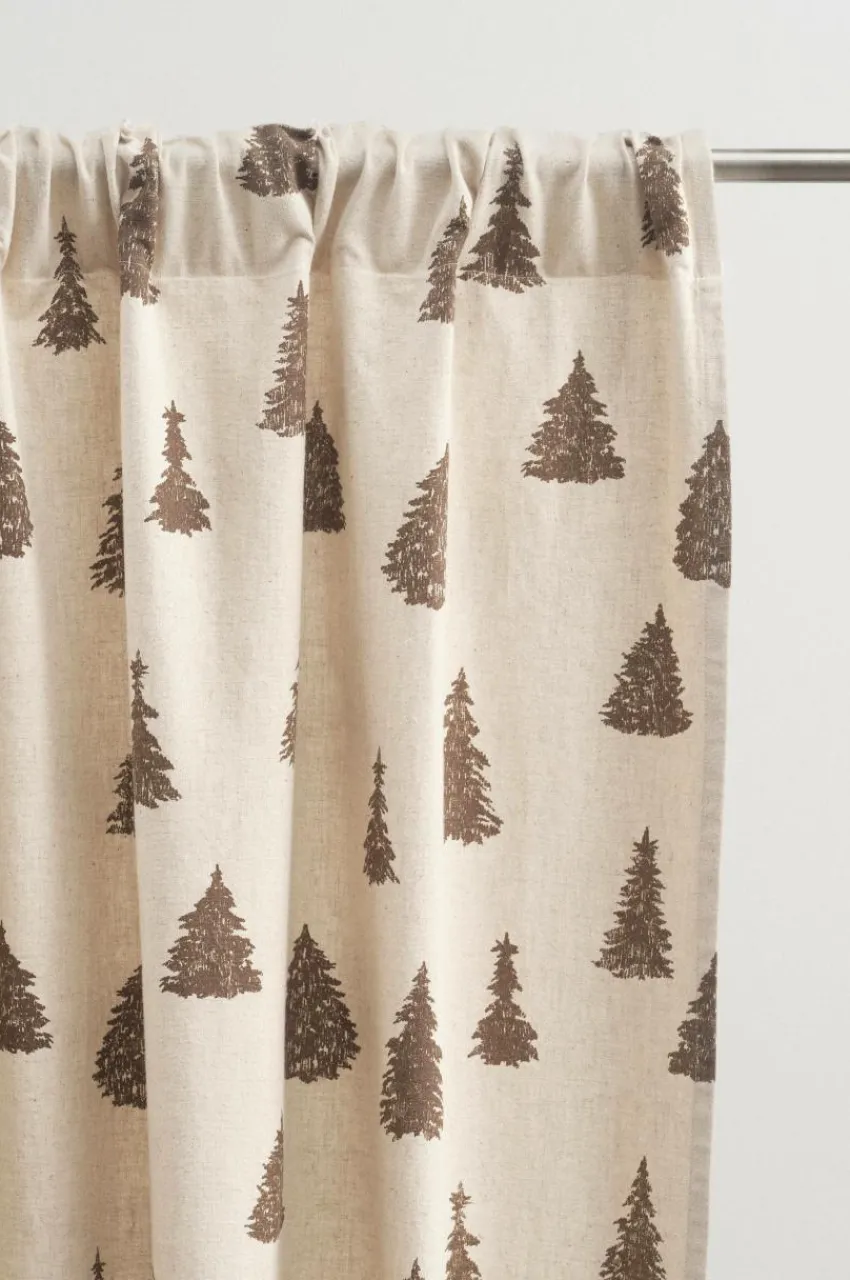 Julgardiner|Multifunktionsgardiner|Jotex TREES Multifunktionsgardin 2-pack Brun