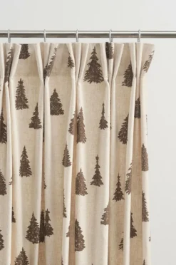 Julgardiner|Multifunktionsgardiner|Jotex TREES Multifunktionsgardin 2-pack Brun