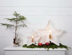 Julbelysning|Jotex Trästjärna Vit