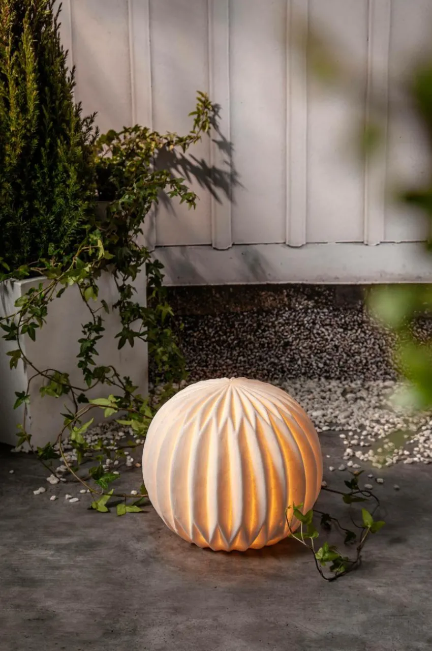 Utebelysning|Utebelysning|Jotex Utomhusdekoration Sandy Globe 25 Cm Vit