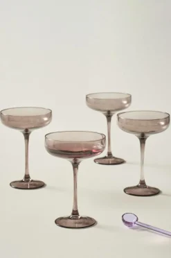 Glas|Jotex VANNA Cocktailglas 4-pack Mörkgrå