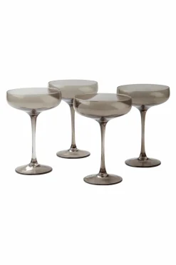 Glas|Jotex VANNA Cocktailglas 4-pack Mörkgrå