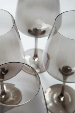 Glas|Jotex VANNA Rödvinsglas 4-pack Mörkgrå