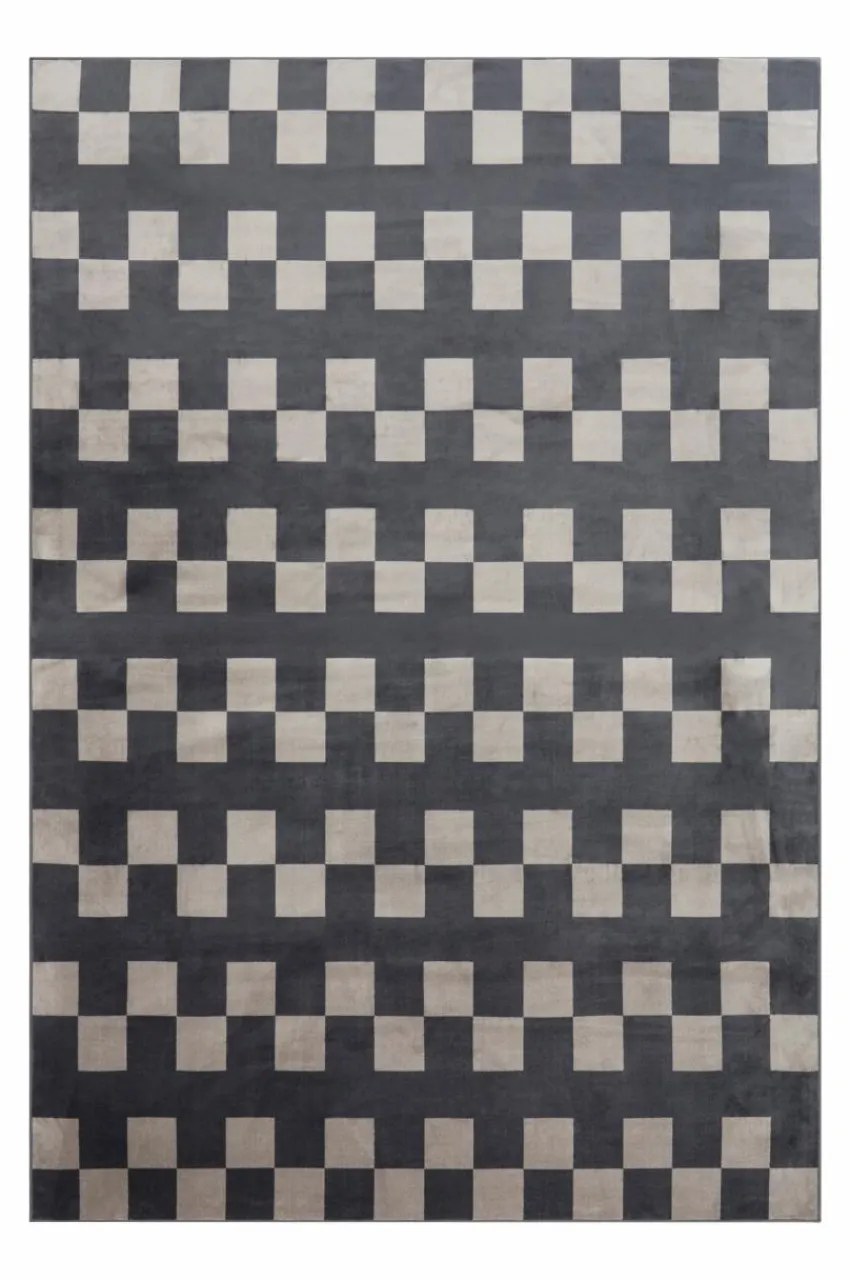 Återvunna Mattor|Viskosmattor|Jotex VARAZZE Viskosmatta 200x300 Cm Grå/mörkgrå