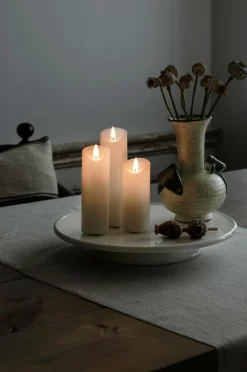 Ljus|Jotex Vaxljus 5x17,8cm LED Gräddvitt