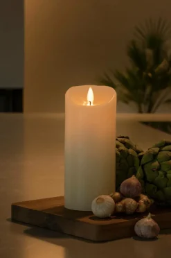 Ljus|Jotex Vaxljus 7,5x17,8cm LED Gräddvitt
