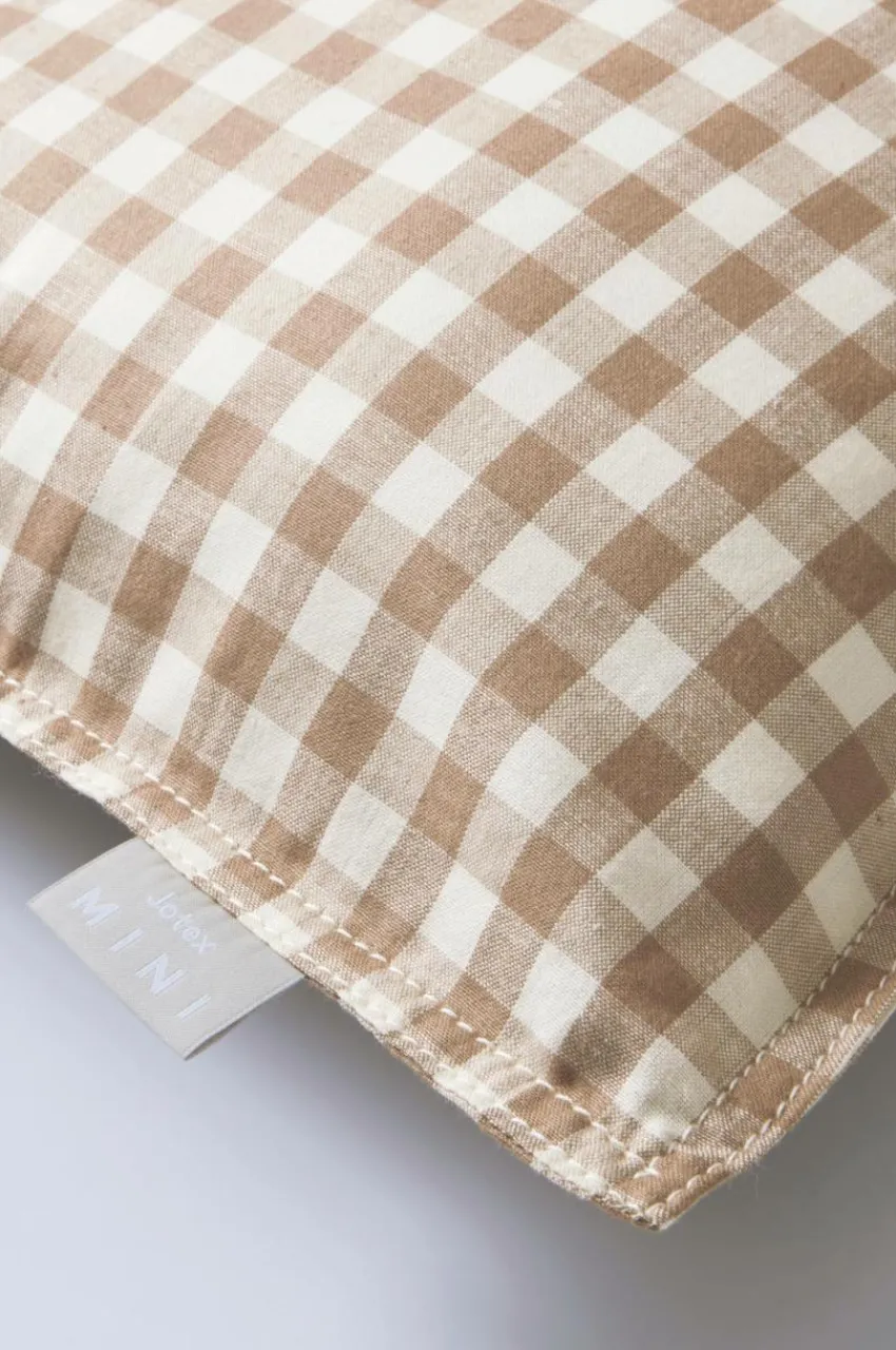 Barnsängkläder|Jotex VERMONT BABY örngott 35x28 Cm - Ekologisk Brun/vit rutig