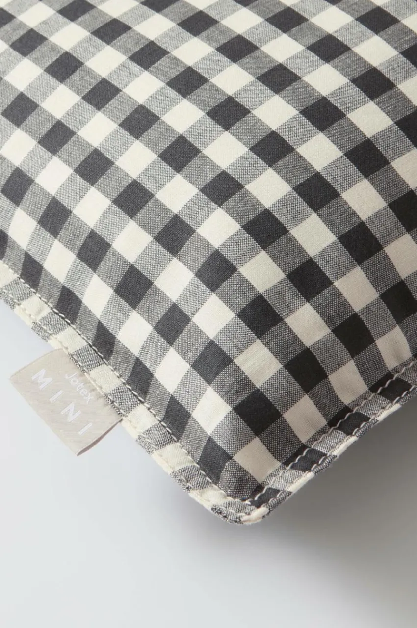 Barnsängkläder|Jotex VERMONT BABY örngott 35x28 Cm - Ekologisk Svart/vit rutig