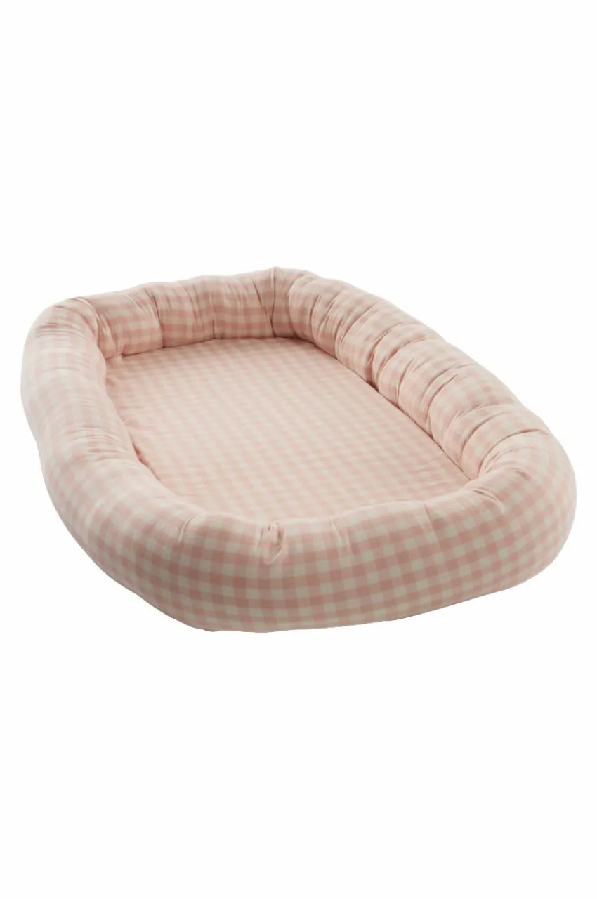 Barnsängkläder|Jotex VERMONT Babynest - Ekologisk Rosa/creme