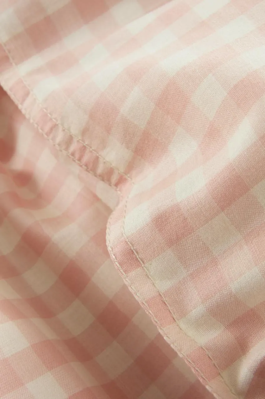Påslakanset|Jotex VERMONT Påslakanset Enkelsäng - Ekologisk Rosa/creme