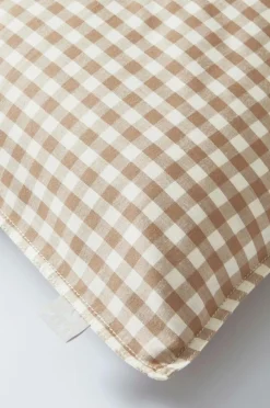 Barnsängkläder|Jotex VERMONT örngott 60x50 Cm - Ekologisk Brun/vit rutig