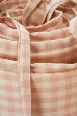 Barnsängkläder|Jotex VERMONT Spjälsängsskydd - Ekologisk Rosa/creme