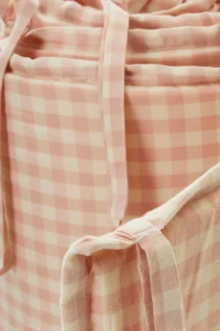 Barnsängkläder|Jotex VERMONT Spjälsängsskydd - Ekologisk Rosa/creme