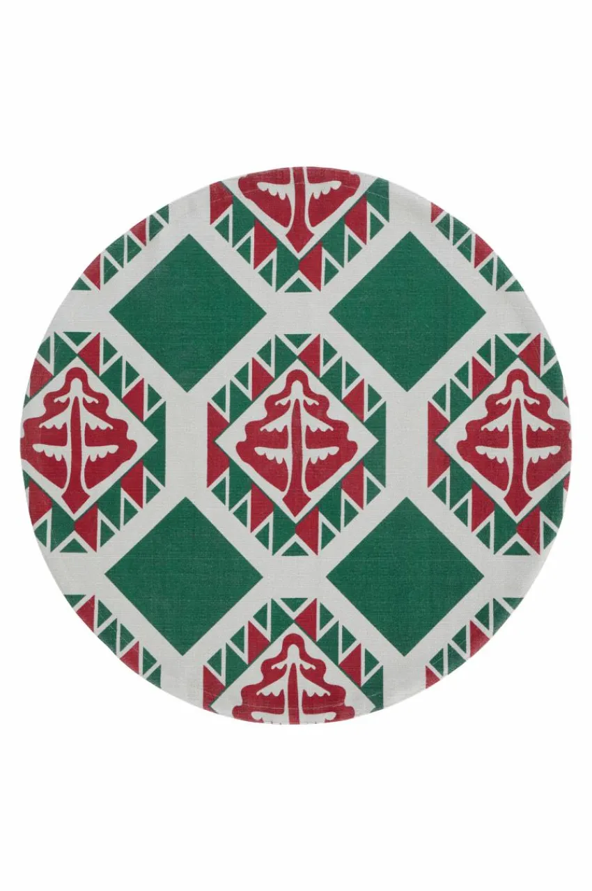 Återvunna Mattor|Slätvävda Mattor|Jotex VERY MERRY Slätvävd Matta ø 110 Cm Multi