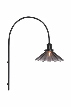 Vägglampor|Jotex Vägglampa August Veckad 25 Cm Svart