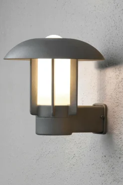 Utebelysning|Utebelysning|Jotex Vägglykta Heimdal Höjd 27 Cm Grå