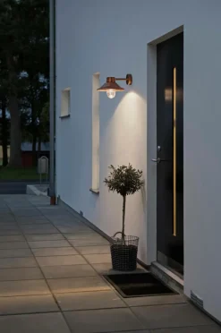 Utebelysning|Utebelysning|Jotex Vägglykta Vega Höjd 26,5 Cm Koppar