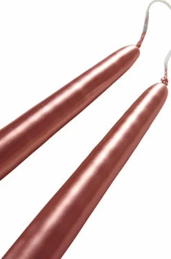 Ljus|Juldekoration|Jotex VICKAN METALLIC Antikljus 2-pack - Höjd 35 Cm Gammalrosa