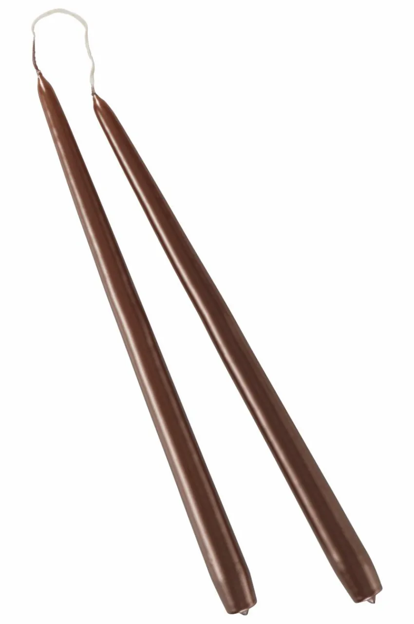 Ljus|Juldekoration|Jotex VICKAN METALLIC Antikljus 2-pack - Höjd 35 Cm Beige