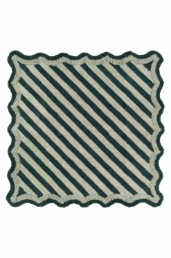 Bomulls- & Trasmattor|Jotex VIOLETA Kvadratisk Bomullsmatta 250x250 Cm Mint/mörkgrön